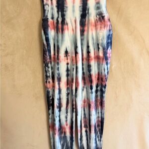 Young Fabulous & Broke Tie-Dye Joggers in Coral, Navy & White